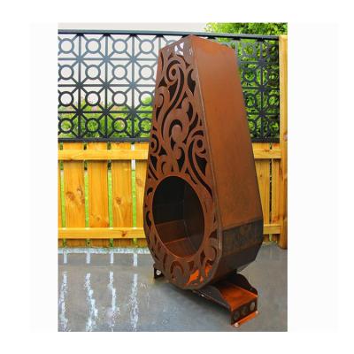 China Stocked Outdoor Garden Decoration Corten Metal Brazier Camping Steel Fire Pit for sale