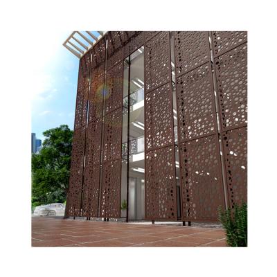 China Modern Custom Aluminum Metal Screen Wall Facade Cladding Decorative Perforated Metal Curtain Wall Cladding for sale