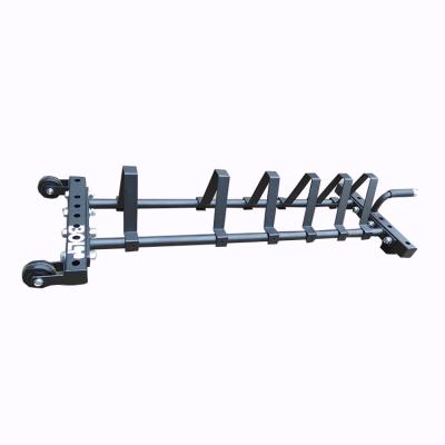 China Steel Round Tube Gym Equipment Weight Adjustable Horizontal Bumper Plate Rack for sale