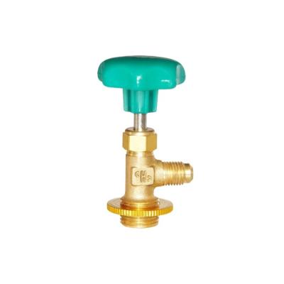 China Brass Body Access Valve 1/4 Refrigeration Control Valve Air Conditioner Screw On Box Tap Valve for sale