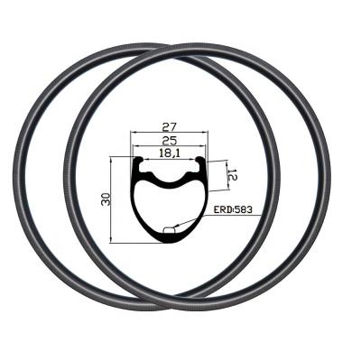 China Road Bikes GoFast 36 Hole Carbon Rim Disc Tubeless 25mm OEM Factory Price Carbon Wheels 30mm Depth Road Lightweight Carbon Tubeless Rims for sale