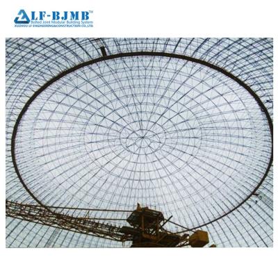 China Sight Room Prefab Space Frame Dome Steel Coal Shed Storage Building Coal Storage Bunker Construction for sale