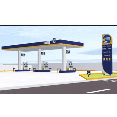 China Structural Roofing Prefab Build Steel Structure Gas Station Or Renovate Gas Station Canopy for sale