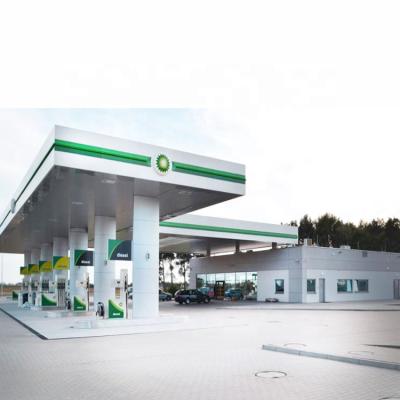 Cina Structural Roofing SI Steel Structure Roof Canopy Gas Service Station Pump in vendita