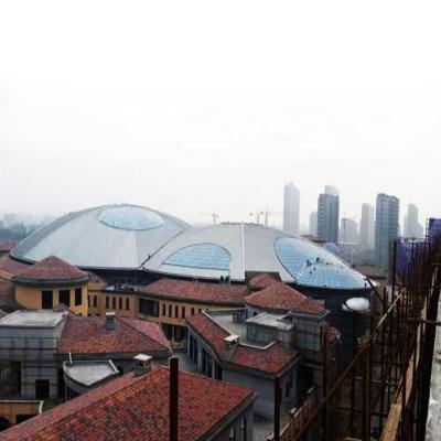 China Modern Steel Space Long View Span Glass Atrium Roof zu verkaufen