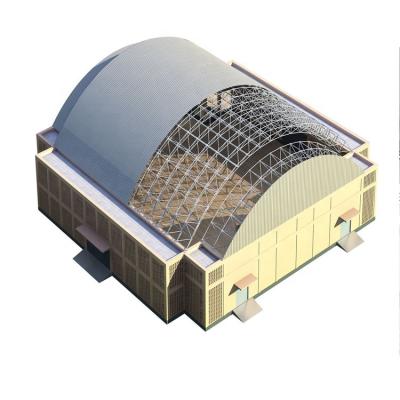 China Modern Chinese Supplier Steel Arch Truss Roof Space Frame Roofing Canopy For Stadium for sale