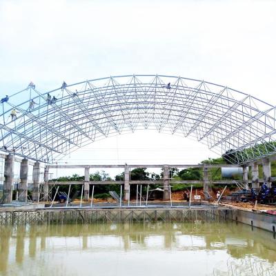 China New Design Steel Frame Structural Long Span Space Covering Arched Roof For Swimming Pool Roof Te koop