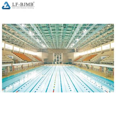 China Structural Roofing Aluminum Profile Swimming Pool Roof Water Park Roof With Space Frame Steel Structure for sale