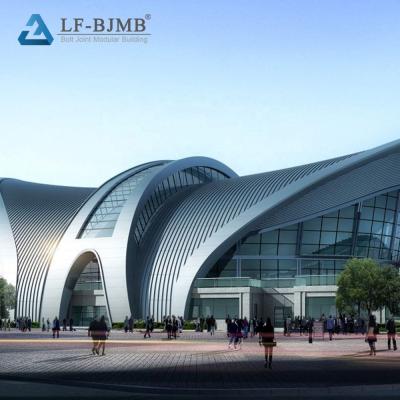 China Structural Roofing Xuzhou SI Space Prefab Steel Frame Domes Roof Shopping Mall for sale