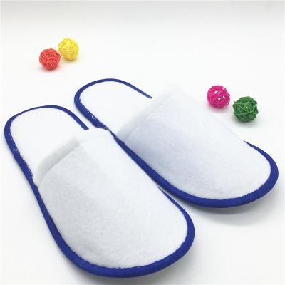 China Comfortable Recyclable Disposable Hotel Slippers Handmade Wtih Nap Fabric for sale