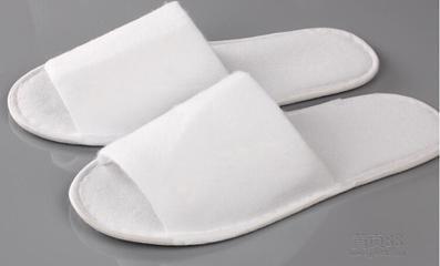 China Indoor EVA Disposable House Slippers Towel Upper White Spa Slippers for sale