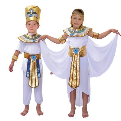 China Fancy Children Dress Traditional Egypt Cosplay Royalty Queen King Costume White Dress--HSG90406-405 for sale