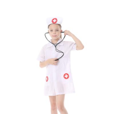 China Girls Drama Performance Cosplay Nurse Costume Red Cross Dress Movie Kids Halloween Party --HSG19292 for sale