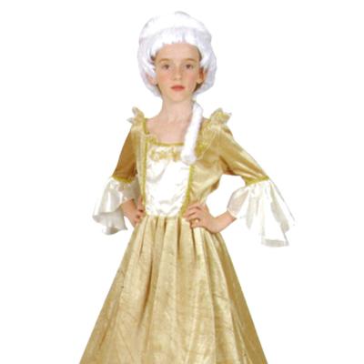 China ODM Hosted Carnival Children Costume Princess Dress Aulic Style Long Golden Party--HSG90224 for sale