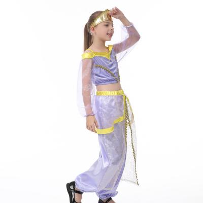 China ODM Welcomed Halloween Costume Kids Girls African Princess Purple Costume Aladdin Movie--HSG19171 for sale