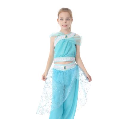 China ODM Welcomed Cosplay Costume Kids Girls Aladdin Princess Blue Arabian Movie--HSG19300 for sale