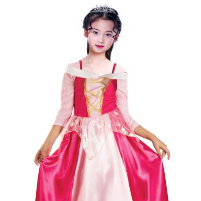 China Kids Fancy Dress Hot Sale Cosplay Costume Princess Belle Pink Dress Halloween Party--HSG0267 for sale