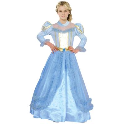 China ODM Hosted Halloween Stage Performance Girls Costume Light Blue Princess Dress Dance Party--HSG90155 for sale