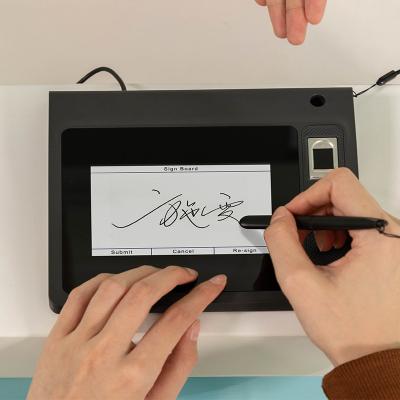 China Huion Paperless Electronic Signature Pad With Software Device Machine Screen With Fingerprint USB Fingerprint Signature Pad Anywhere 5inch for sale