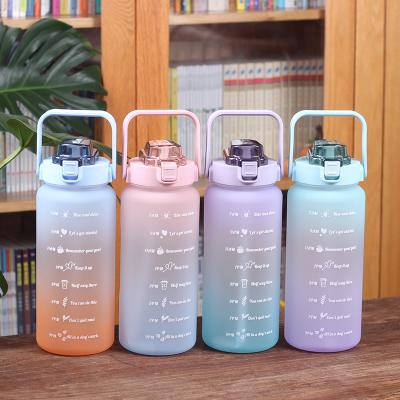 China Sustainable Wide Mouth 2000ml Sports Bottles Water Bottles Cheap Water Bottles With Custom Plastic Logo for sale