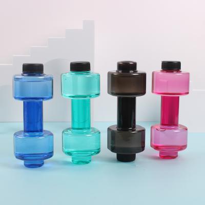 China Contemporary Design 550ml Bpa Free Dumbbell Tour Gym Sport Colorful Water Bottles for sale