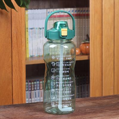 China Sustainable New Product Space Cup 2200ml Portable Alphabet Sports Water Cup Transparent Plastic Water Bottle for sale