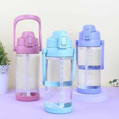 China Space Cup Viable Domestic Large Capacity Sports Sealed Water Cup Plastic Water Bottle Clear Travel Mug for sale