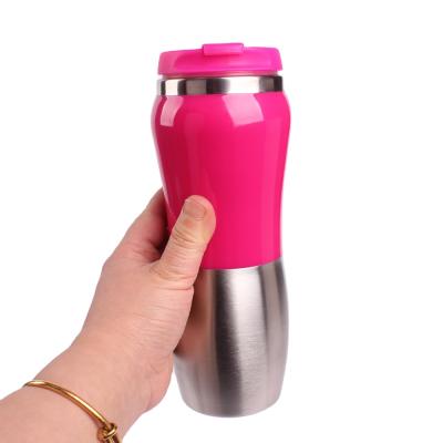 China Customized Sustainable Popular Stainless Steel Double Wall Mug With Lid Insulated Camping Coffee Mugs With Lid for sale