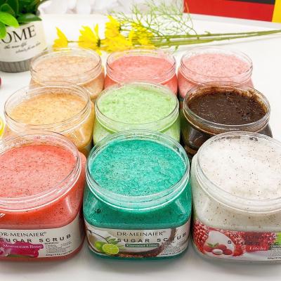 China Exfoliator 650ml Butts Body Scrub Wholesale Plant Tree Skin Care Exfoliating Shea Sugar Whitening Private Label Organic Hut Body Scrub for sale