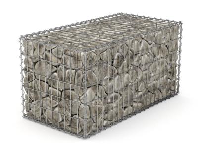 China 2.0mm - 4.2mm Wire Gabion Basket Mesh para embankamento ferroviário e proteção da ponte à venda