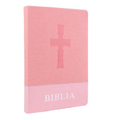 China paper & Cardboard Customized Pink Cover Paper Pretty Bible 36gsm Wholesale Study Bibles For Women for sale