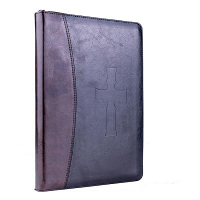 China paper & Cardboard Custom Books Leather Cover Zipper Bag Bible Cases King James Bible Paper for sale