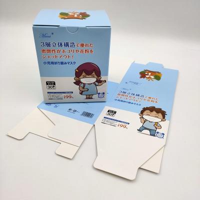 China A Color Storage Paper Box Of 30pcs Disposable Face Masks Box 3ply Children for sale