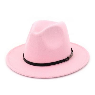 China Character Women's Classic Wide Brim Panama Hat Soft Wide Brim Fedora Hat for sale