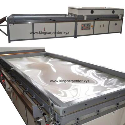 Cina Double Worktable Semi-automatic Vacuum Membrane Press Door skin machine in vendita