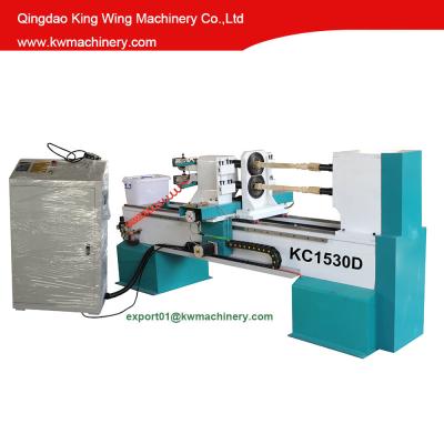 China cnc wood lathe double turning spindle cnc wood lathe à venda