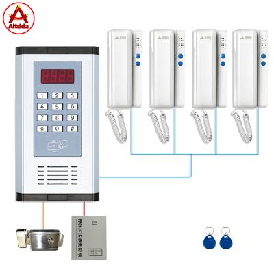 China Support 9999 PCs Monitors Aitdda Multi Unit Apartment Phone Intercom Door Phone Indoor Audio Intercom for sale