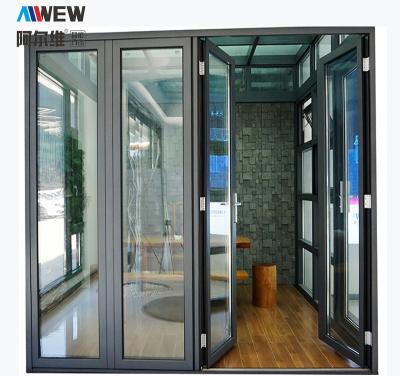 China Manufacturer Customized Aluminum Bi Folding Door Modern Bifold Doors For Exterior for sale