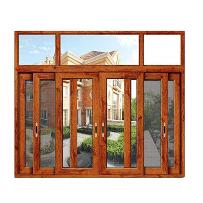 China Double Magnetic Screen Alwew Energy Saving Glazed Weather Resistant Sliding Aluminum Window Airtight Waterproof For Australia for sale