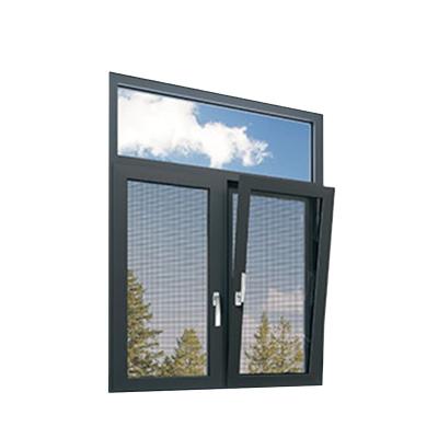 China Magnetic Design Aluminum Casement Screen House Stained Glass Customizable Tilt Window for sale