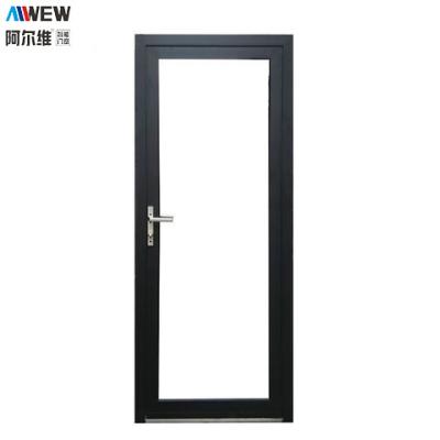 China Alwew Decoration Aluminum Glass Door Bathroom Interior Aluminum Toilet Swing Up Door for sale