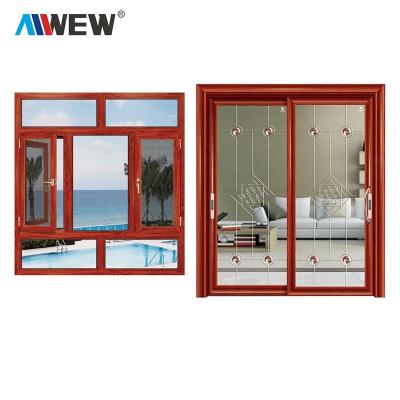 China High Quality Tempered Magnetic Screen Aluminum Glass Sliding Windows Sound Insulation Sliding Aluminum Windows for sale