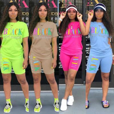 China Other Items 2020 Hot Short Two Piece Sets Women Women Short Biker Clothing for sale