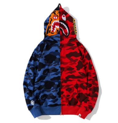 China Plus Size Wholesale Bape Shark Brand Camouflage Unisex Coat Full Zip Up Bathing Monkey Hoodie for sale