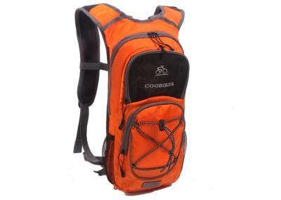 China Orange Cycling Hydration Backpack With Water Bladder 2L Zipper Closure Type  for sale