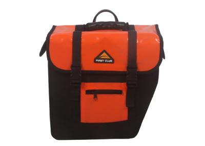 China PVC Tarpaulin / 600D Pannier Bike Rear Seat Bag , Bike Pannier Bags Customizable for sale