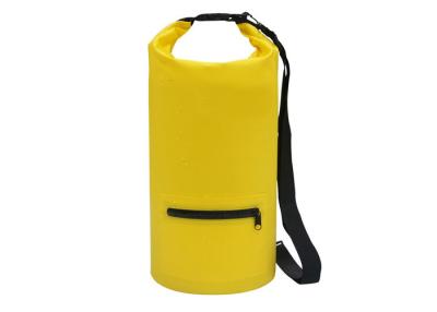 China 15L Travel Waterproof Dry Bags Yellow Color Custom Printed Logo Acceptable for sale