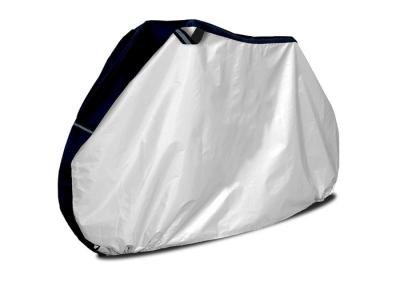 China Black / Silver Lockable Bike Cover , Outdoor Bicycle Cover With Lock Holes for sale