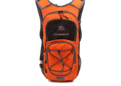 China Orange Cycling Hydration Pack / Adjustable Chest Mountain Bike Water Backpack for sale