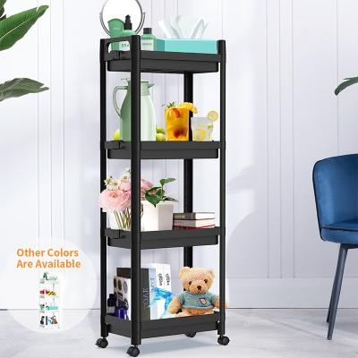 China Traditional Multifunctional Storage Shelf Plastic Toy Storage Container Toy Storage Organizer Basket Trolley for sale